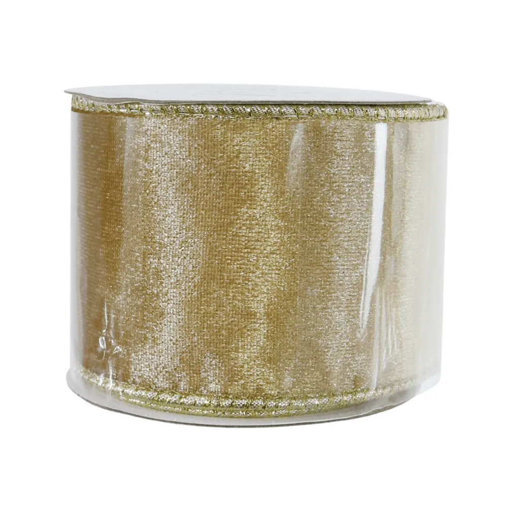 Velveteen Gold Edge Ribbon Asst (6cm x 2.7m)