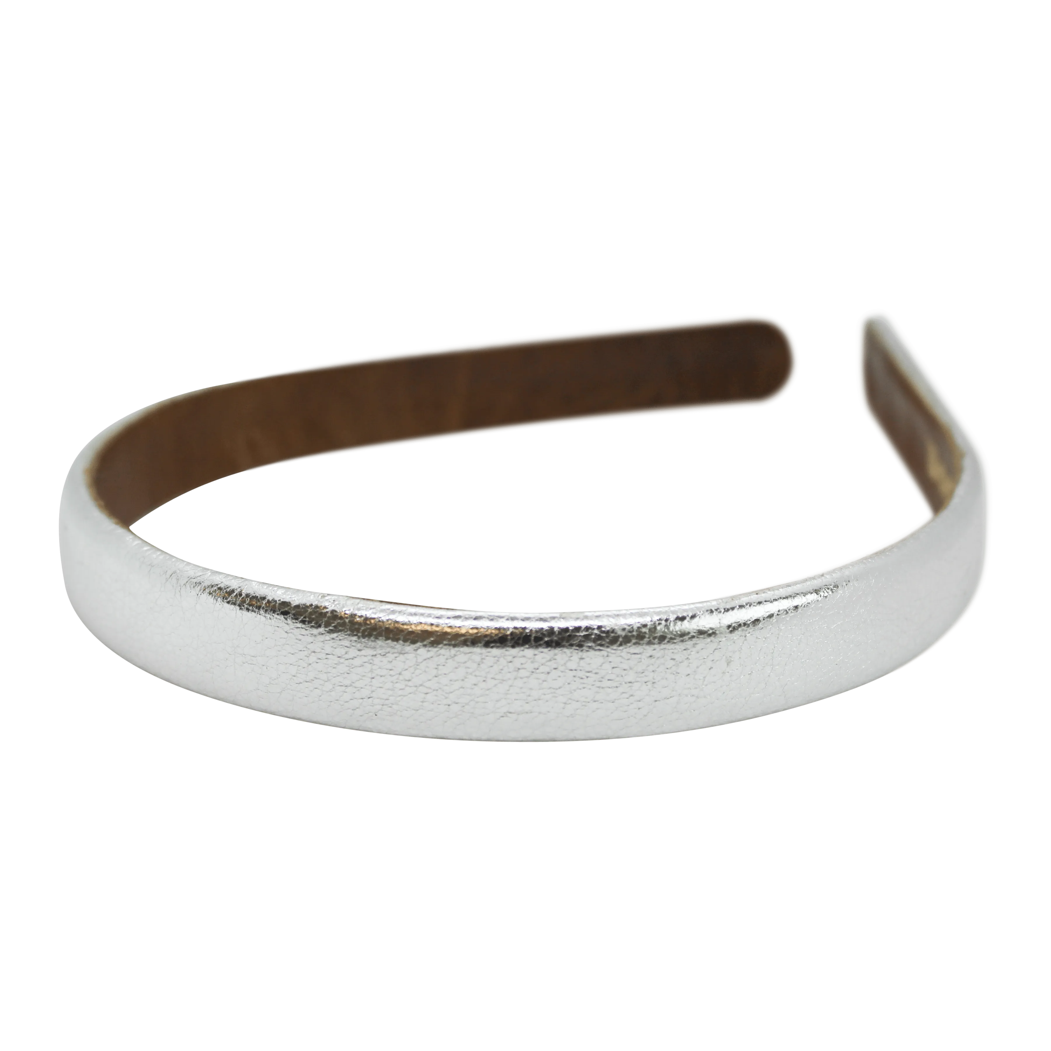 Wardani Genuine Italian Leather Headband (Metallic Collection) 5/8" Wide