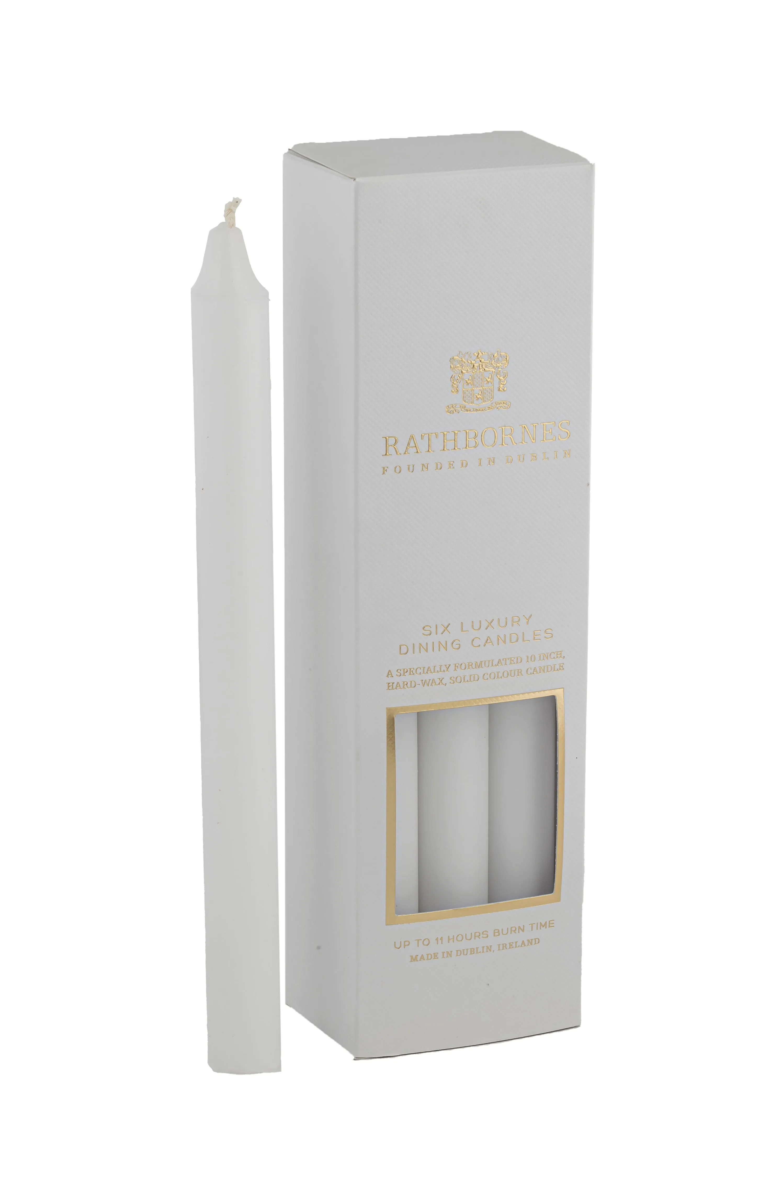 White Dinner Candles - Pack of 6 (Unscented)