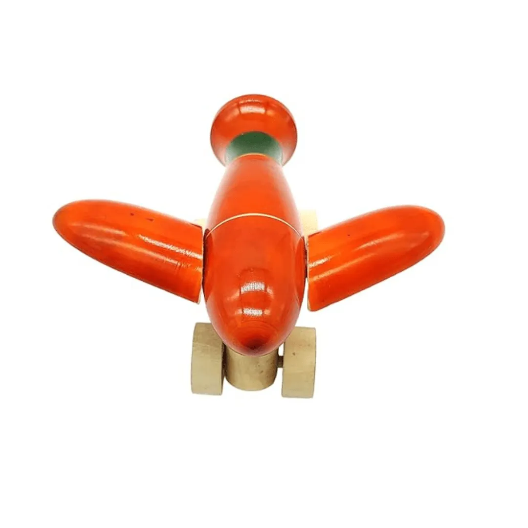 Wooden Aeroplane Toy for Kids-1 (Random colour & design will be send)