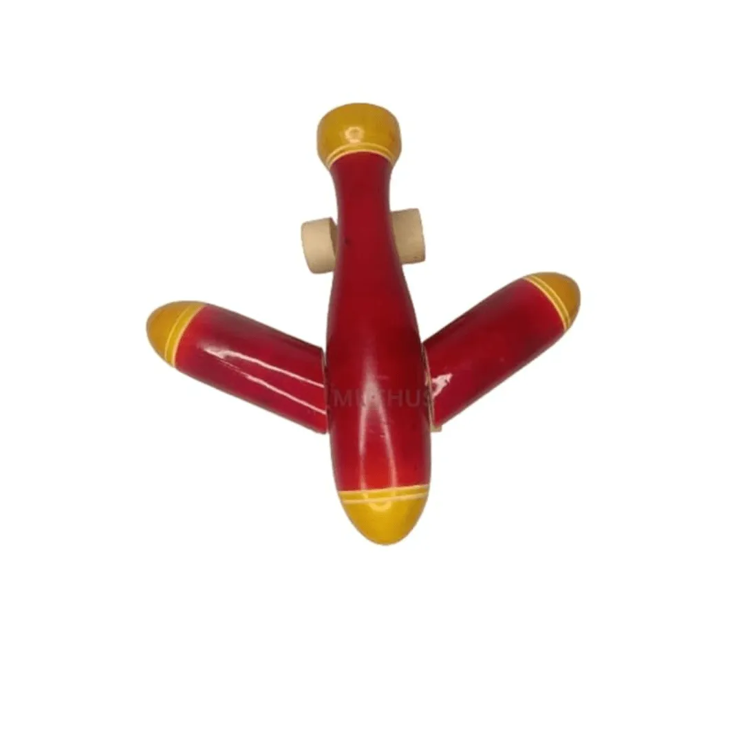 Wooden Aeroplane Toy for Kids-1 (Random colour & design will be send)