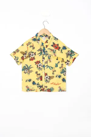 Yellow Hawaiin Print Shirt