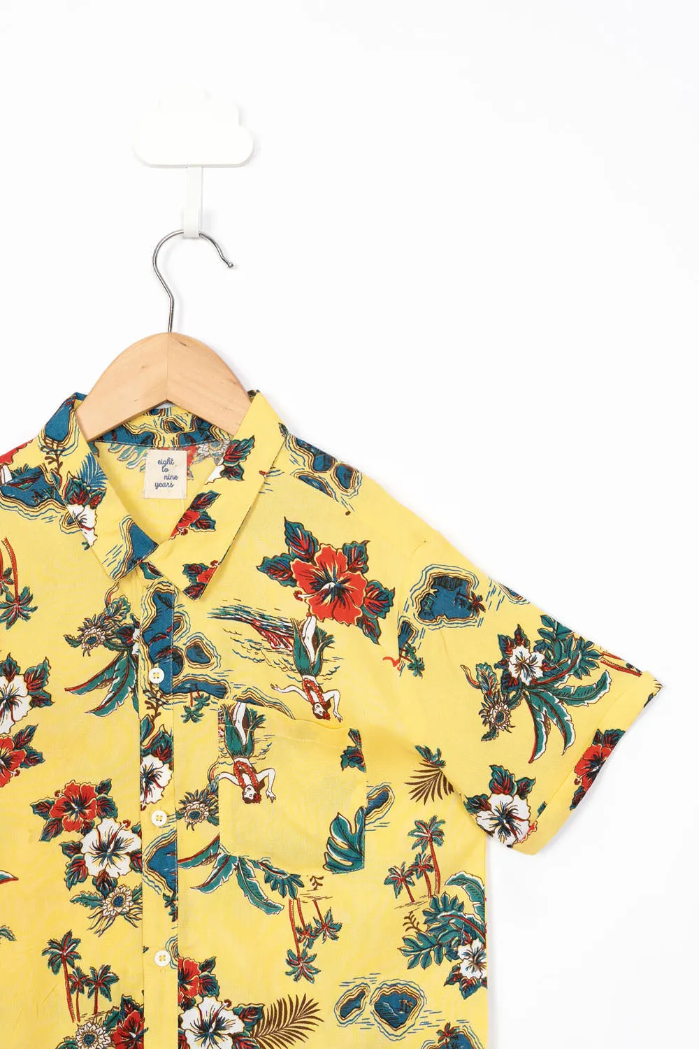 Yellow Hawaiin Print Shirt